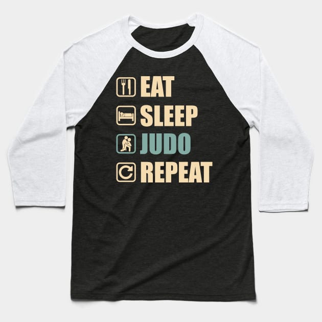 Eat Sleep Judo Repeat - Funny Judo Lovers Gift Baseball T-Shirt by DnB